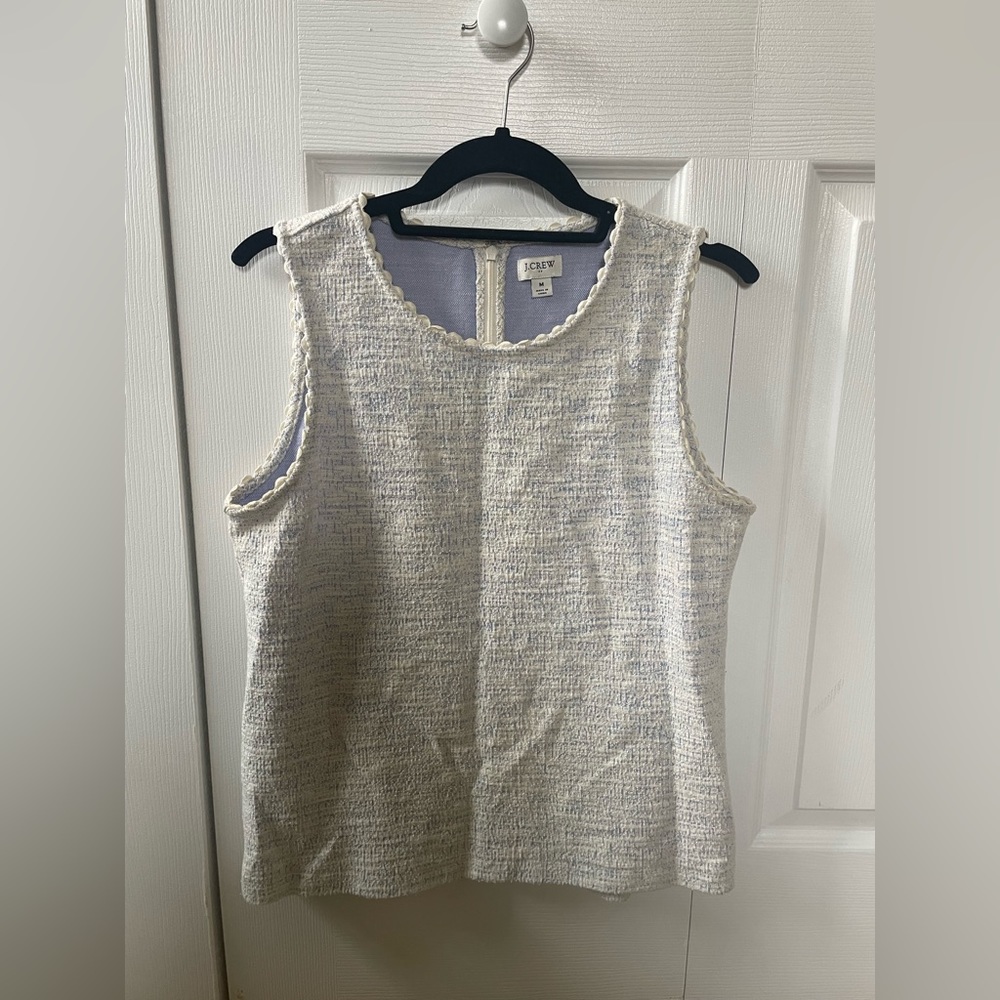 JCrew sleeveless textured top